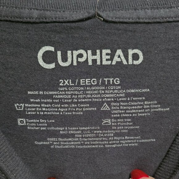 Cuphead The Cuphead Show Logo Group T-Shirt  Black Mens 2XL New w Tags Hot Topic - Picture 3 of 7